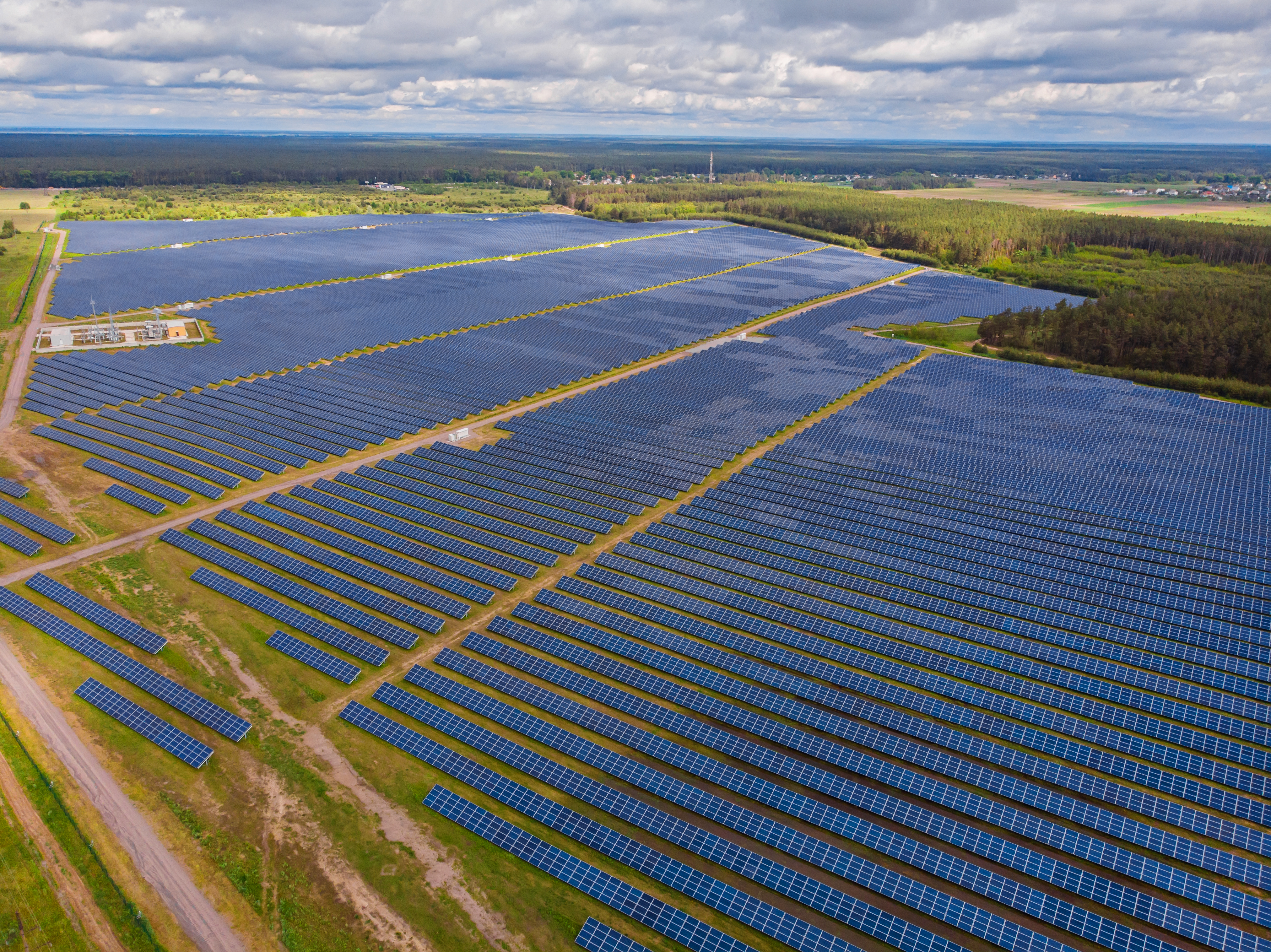 On-grid solar panel installation